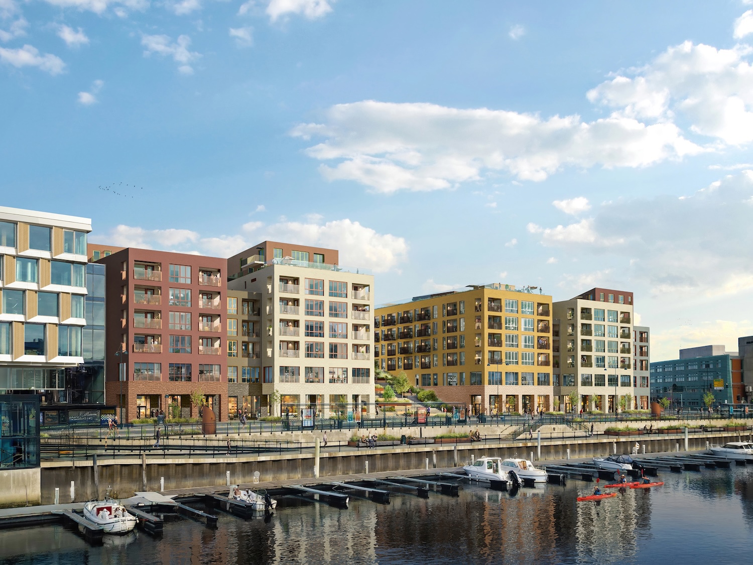 Kveldsbilde fra Trondheim by.